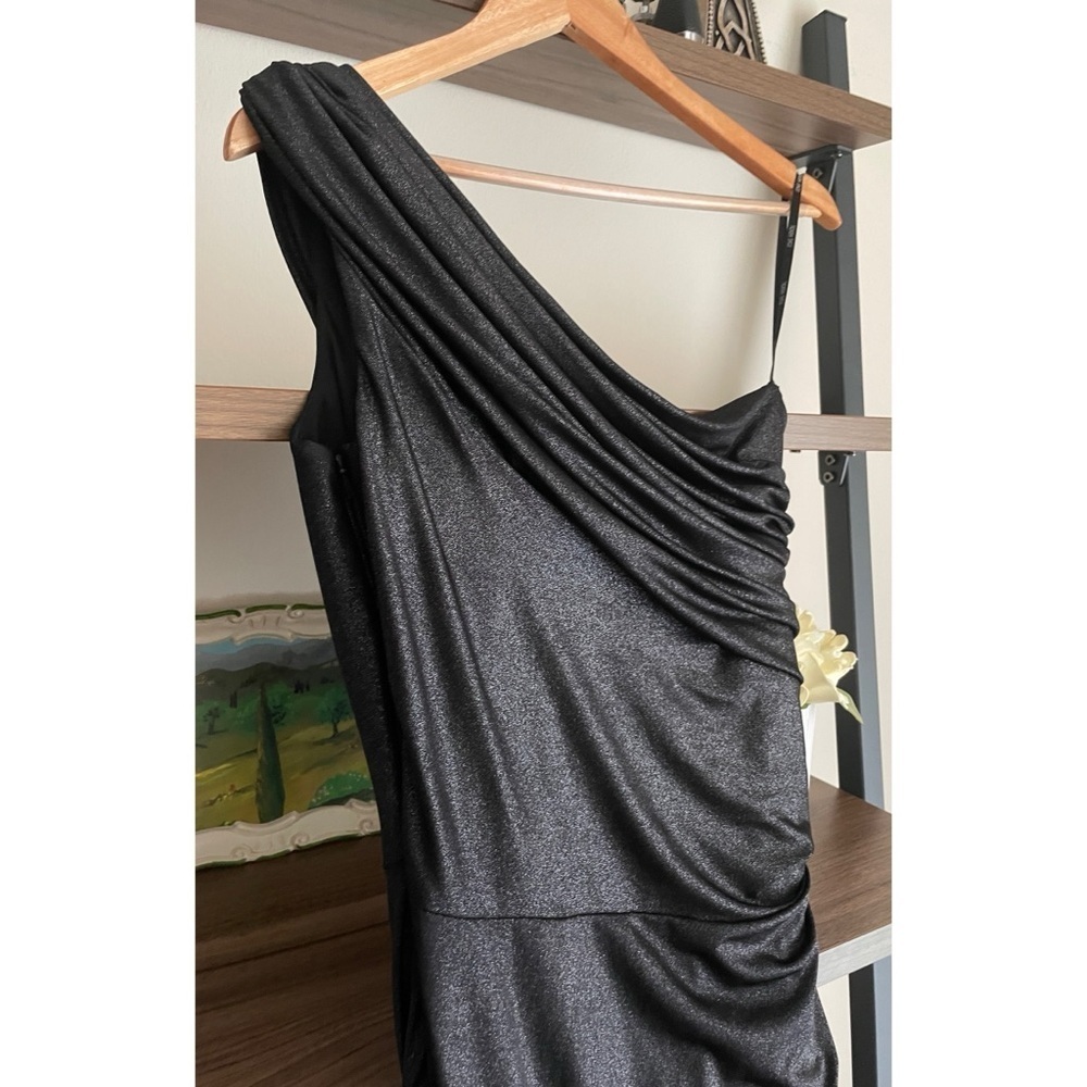Tadashi Shoji Draped One Shoulder Dress, Size Small Prom Party Formal Event - Picture 2 of 16